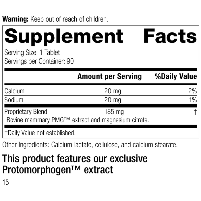 Mammary PMG R14 Supplement Facts