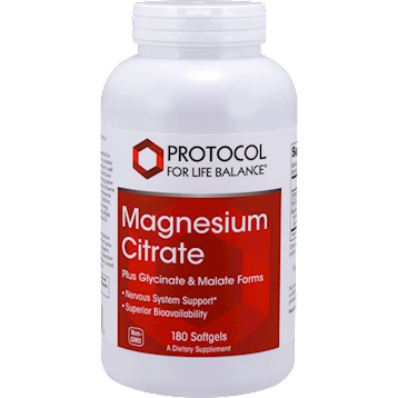 Protocol For Life Balance, Magnesium Citrate 180 softgels