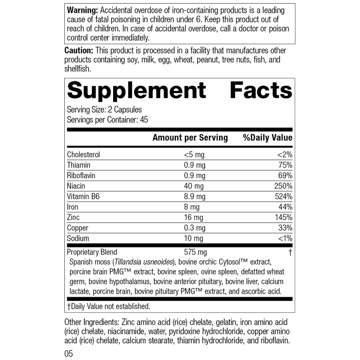 Neuroplex®, 90 Capsules, Rev 05 Supplement Facts