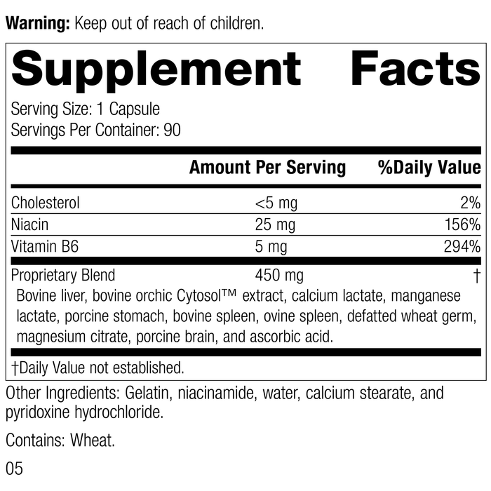 Orchex®, 90 Capsules, Rev 05, Product Label