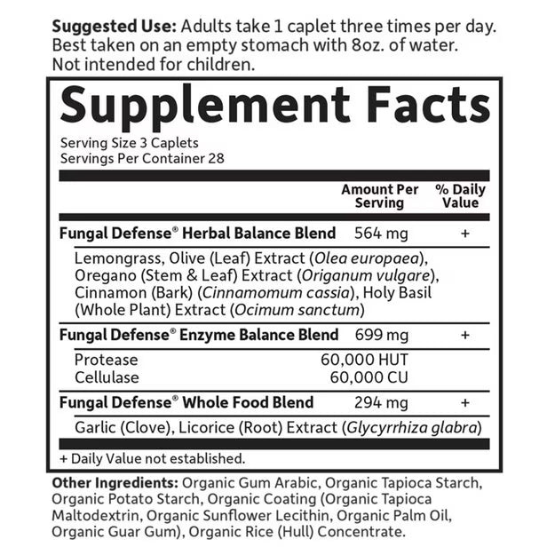 Product label image of Fungal Defense 84 caps by Garden Of Life