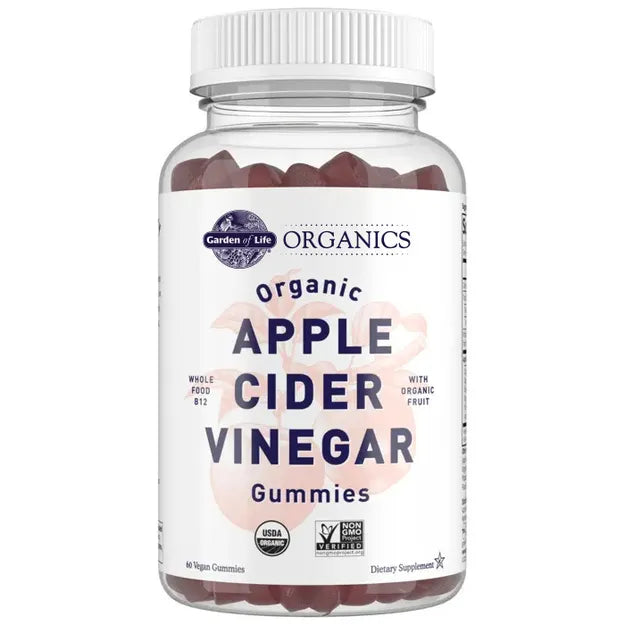 Organic Apple Cider Vinegar 60 gummies By Garden of Life