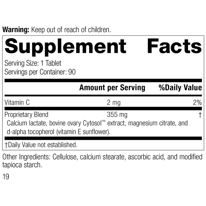 Ovex®, 90 Tablets, Rev 18 Supplement Facts