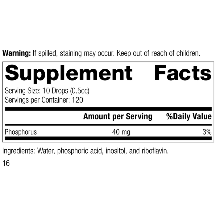 Phosfood® Liquid, Rev 15 Supplement Facts