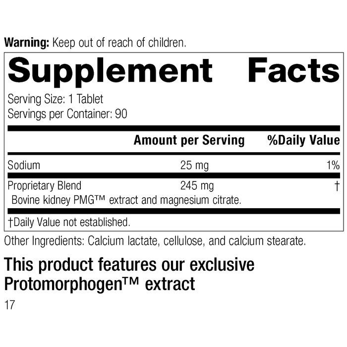 Renatrophin PMG®, 90 Tablets, Rev 16 Supplement Facts