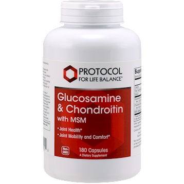 Protocol For Life Balance, Glucosamine & Chondroitin w/MSM 180 caps
