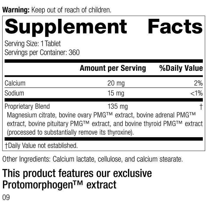 Symplex® F, 360 Tablets, Rev 08 Supplement Facts