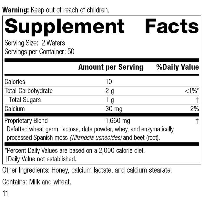 Zymex Wafers, Rev 11 Supplement Facts