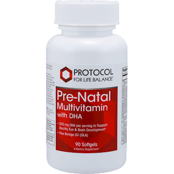 Protocol For Life Balance, Pre-Natal Multivitamin with DHA 90 Gels