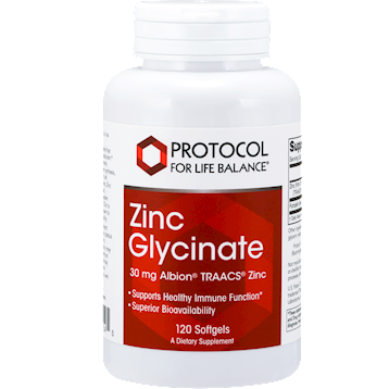 Protocol For Life Balance, Zinc Glycinate 120 gels
