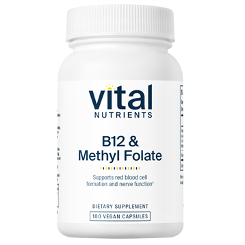 B-12 & Methyl Folate 100 caps by Vital Nutrients