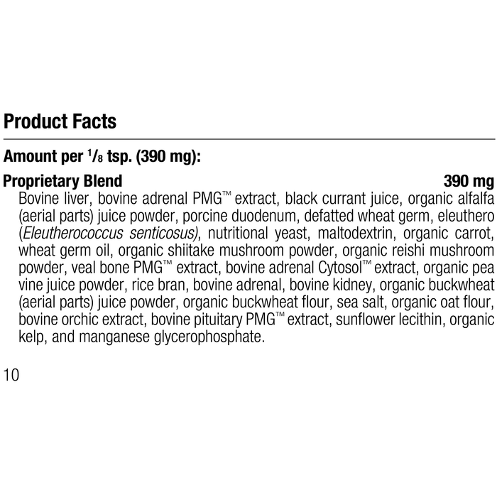 Canine Adrenal Support, 25 g, Rev 07 Supplement Facts