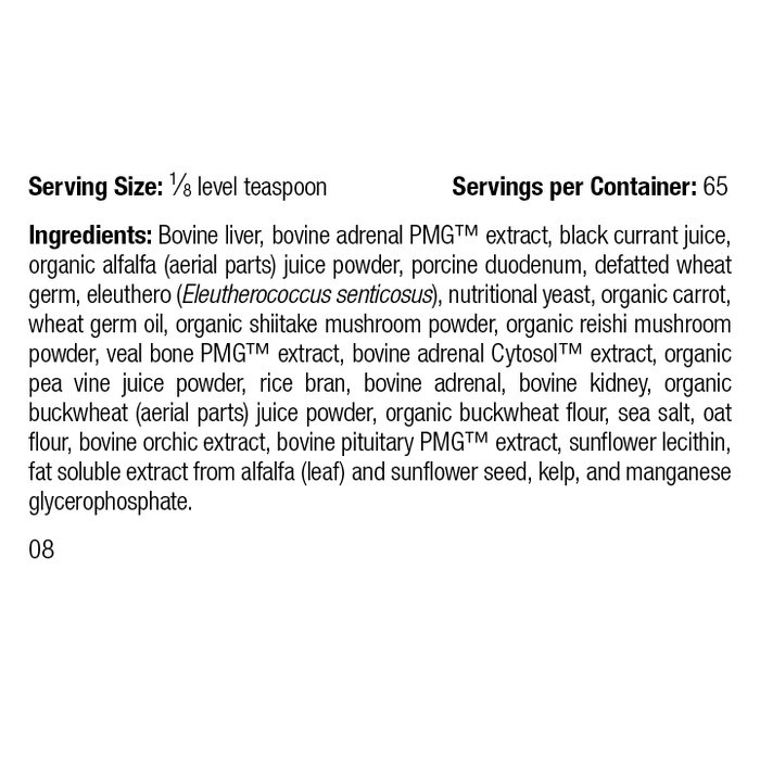 Canine Adrenal Support, 25 g, Rev 07 Supplement Facts