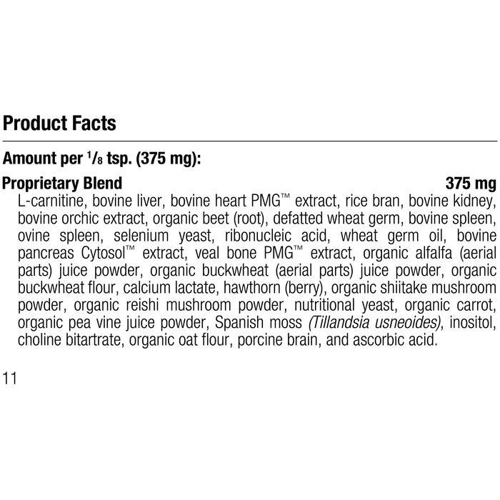 Canine Cardiac Support, 100 g, Rev 09 Supplement Facts
