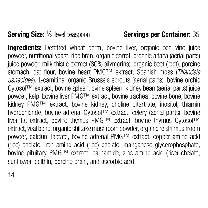Canine Whole Body Support, 25 g, Rev 14 Supplement Facts