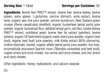 supplement fact label