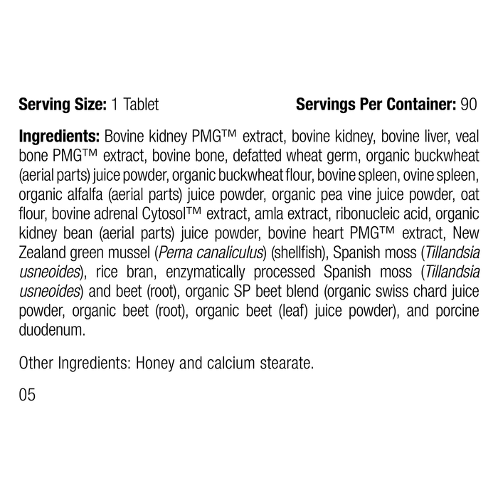 Feline Renal Support, 90 Tablets, Rev 05 Supplement Facts
