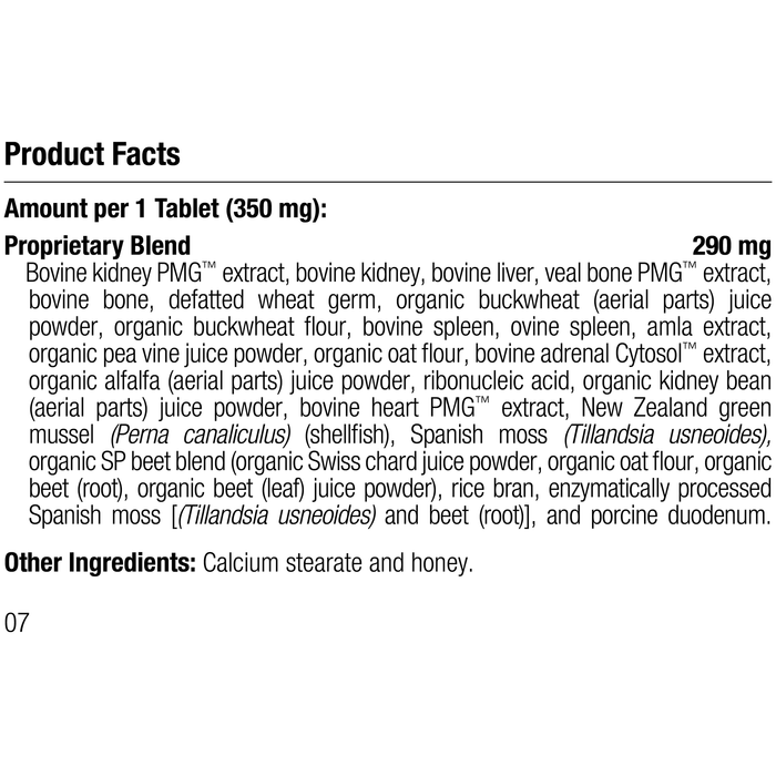 Feline Renal Support, 90 Tablets, Rev 05 Supplement Facts