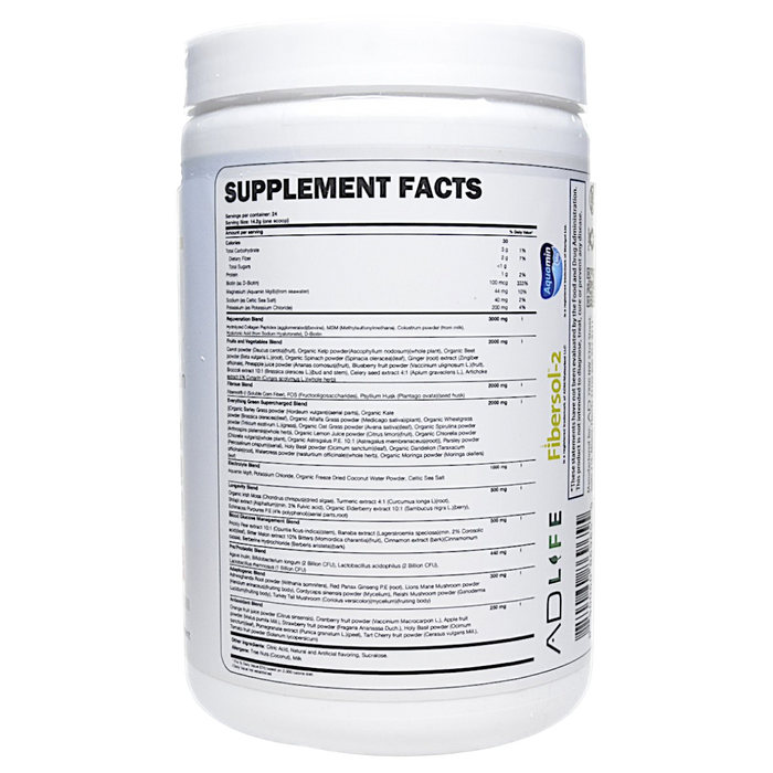 Project AD's AD1 24 servings Berry Blast supplement facts label