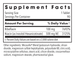 ATP Cofactors supplement facts label