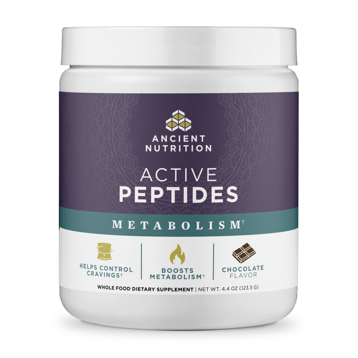 Active Peptides Powder, Chocolate 25 Servings by Ancient Nutrition
