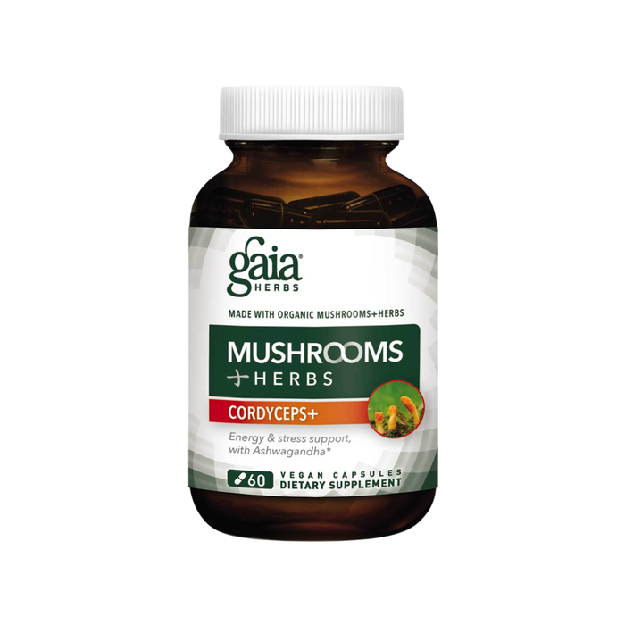 Adaptogen Performance Mushrooms & Herbs 60 Capsules by Gaia Herbs
