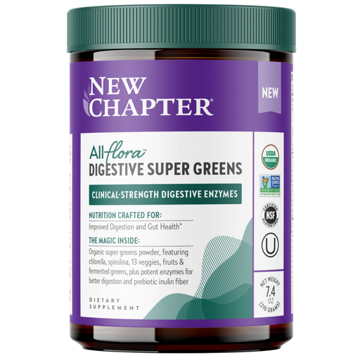All Flora Digestive Super Greens Powder 30 Servings by New Chapter