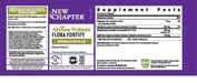 All Flora Probiotic Flora Fortify 14 Capsules by New Chapter information label