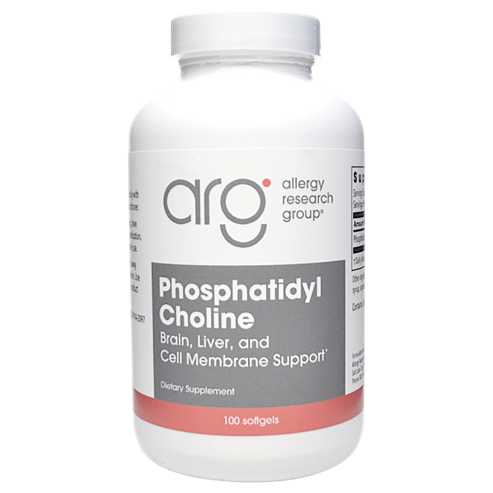 Bottle of Allergy Research Group's Phosphatidyl Choline 100 softgels