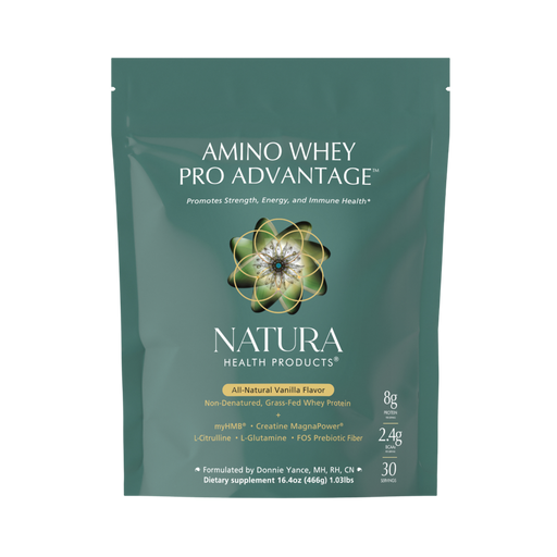 Amino Whey Pro Advantage Natura Health Products front packaging