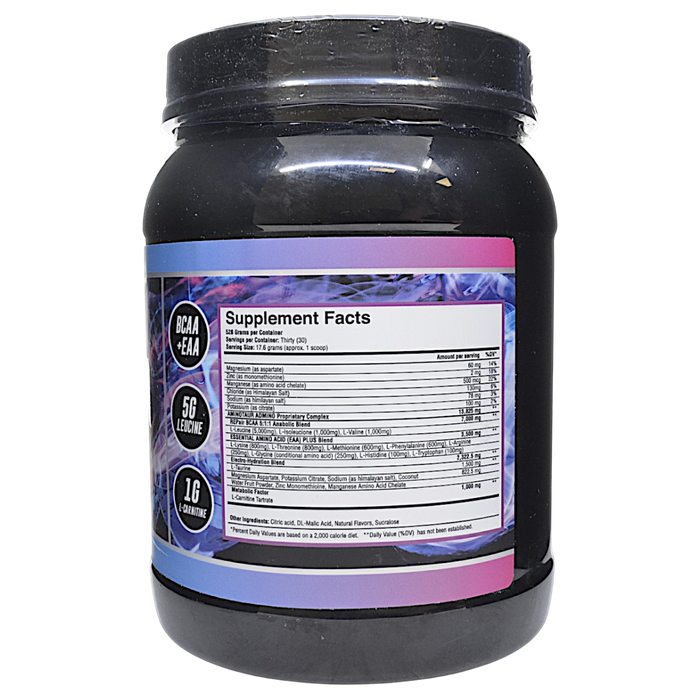 Project AD's Aminotaur 30 servings Fresh Squeezed Lemonade supplement facts label