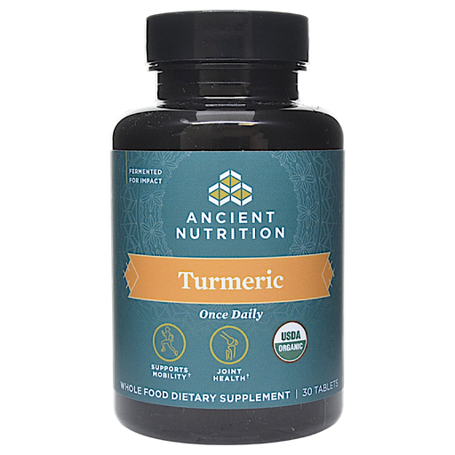 Bottle of Ancient Nutrition's Turmeric 30 tablets