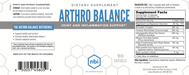 Arthro Balance 90 Capsules by NBI label