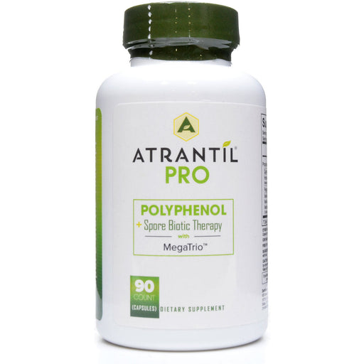 A bottle of Atrantil PRO 90 caps, which is a dietary supplement for digestive support.