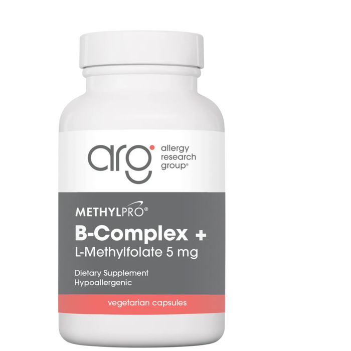 B-Complex + 5 mg L-Methylfolate by MethylPro 90 capsules bottle 