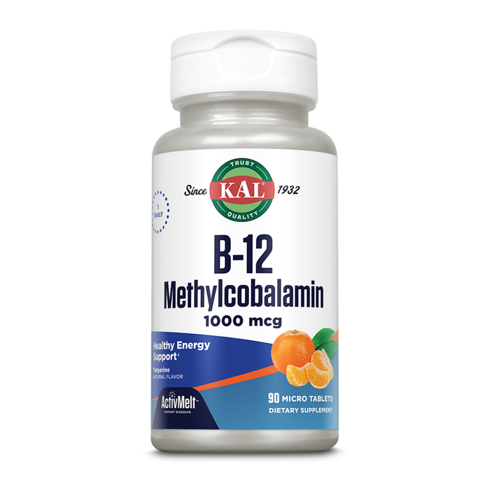 B-12 Methyl 1,000 mcg Tangerine 90 tabs By KAL