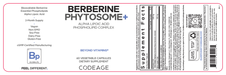 Berberine Phytosome+ 60 Capsules by CodeAge information label


