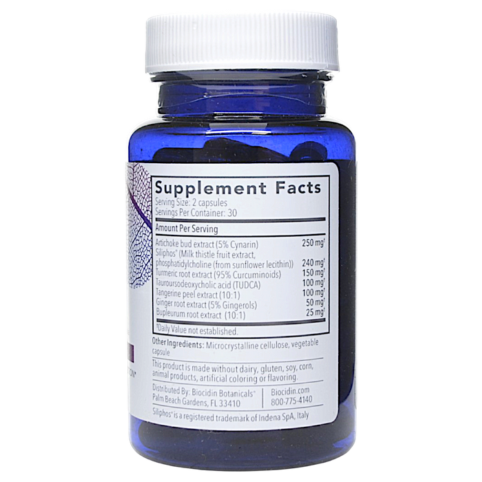 Biocidin Botanicals' Liver GB+ 60 capsules Supplement Facts