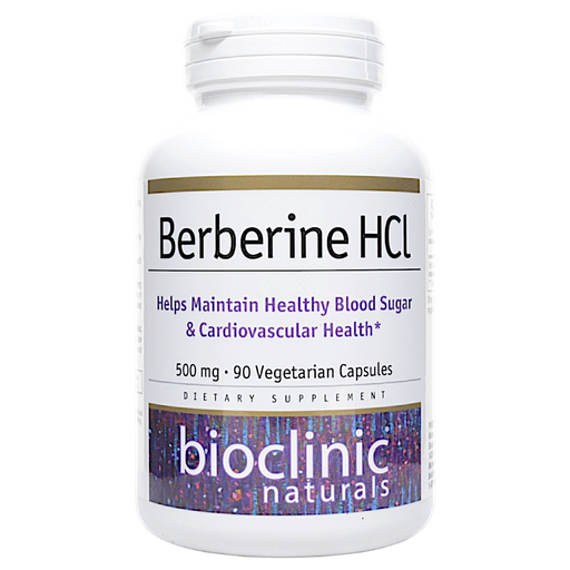 Bottle of Bioclinic Naturals' Berberine HCL 90 capsules