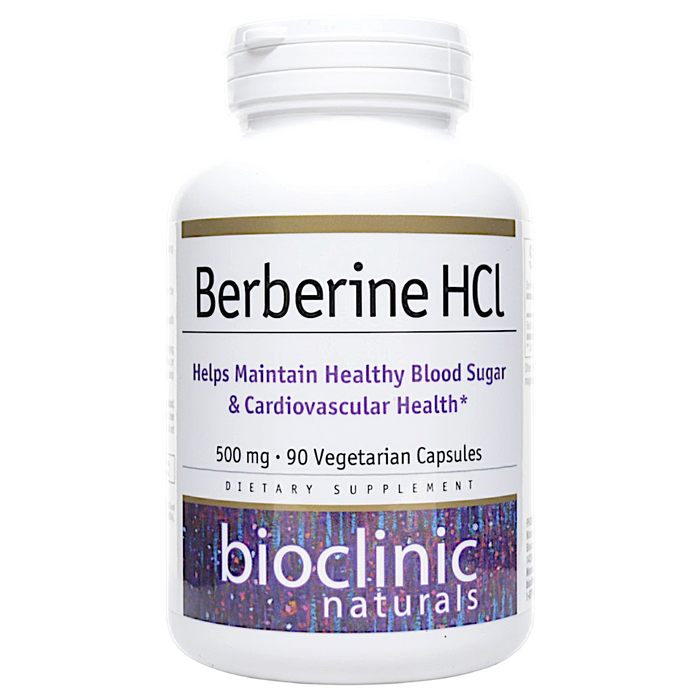 Bottle of Bioclinic Naturals' Berberine HCL 90 capsules