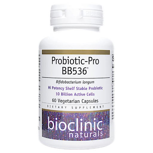Bottle of Bioclinic Naturals' Probiotic-Pro BB536 60 capsules
