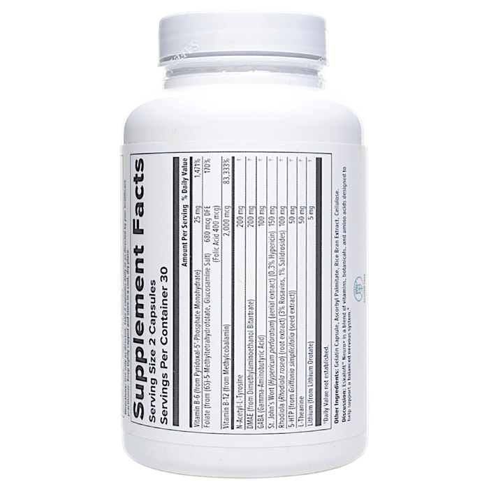 Biogenesis' Eskaloft Neuro+ 60 capsules Supplement Facts