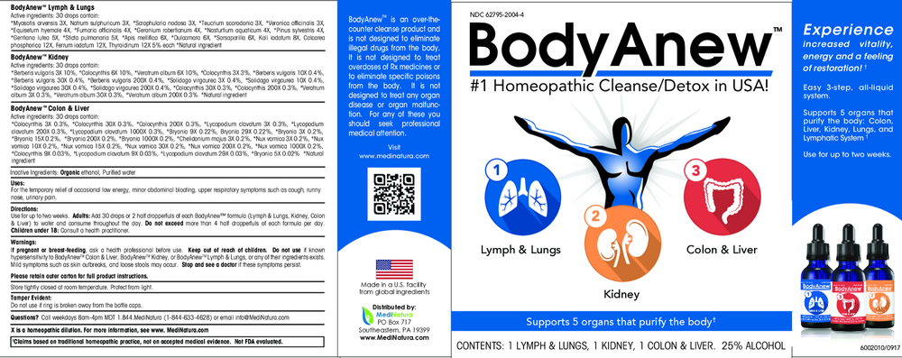 BodyAnew Cleanse Oral Drops 150 mL by MediNatura bottle information label

