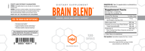 Brain Blend 120 Capsules by NBI label