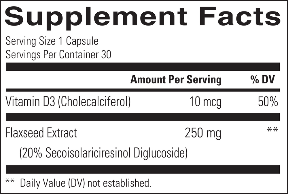 Brevail 30 Capsules by Barlean's Organic Oils Supplement Facts Label