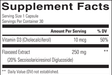 Brevail 30 Capsules by Barlean's Organic Oils Supplement Facts Label