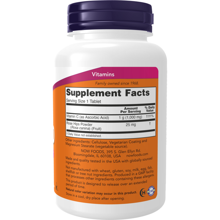NOW, C-1000 with Rose Hips Supplement Facts