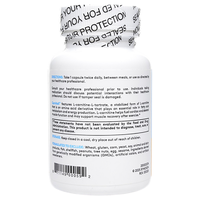 Xymogen's CarniteX 340 mg 60 Capsules directions