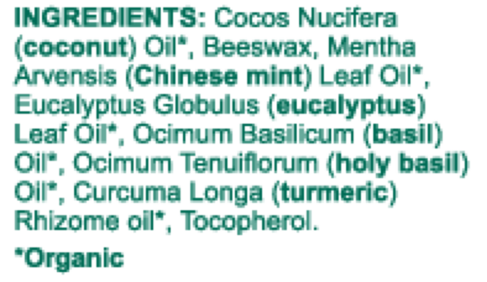 Chest Balm P.M. 50 Grams by Himalaya Wellness supplement facts label

