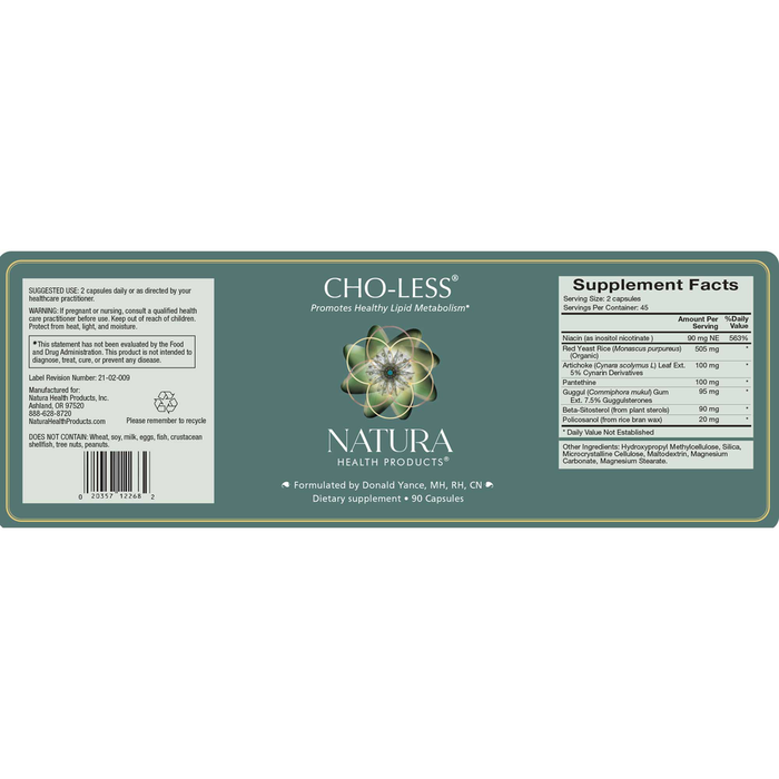 Cho-Less® by Natura Health Products Supplement Facts Label